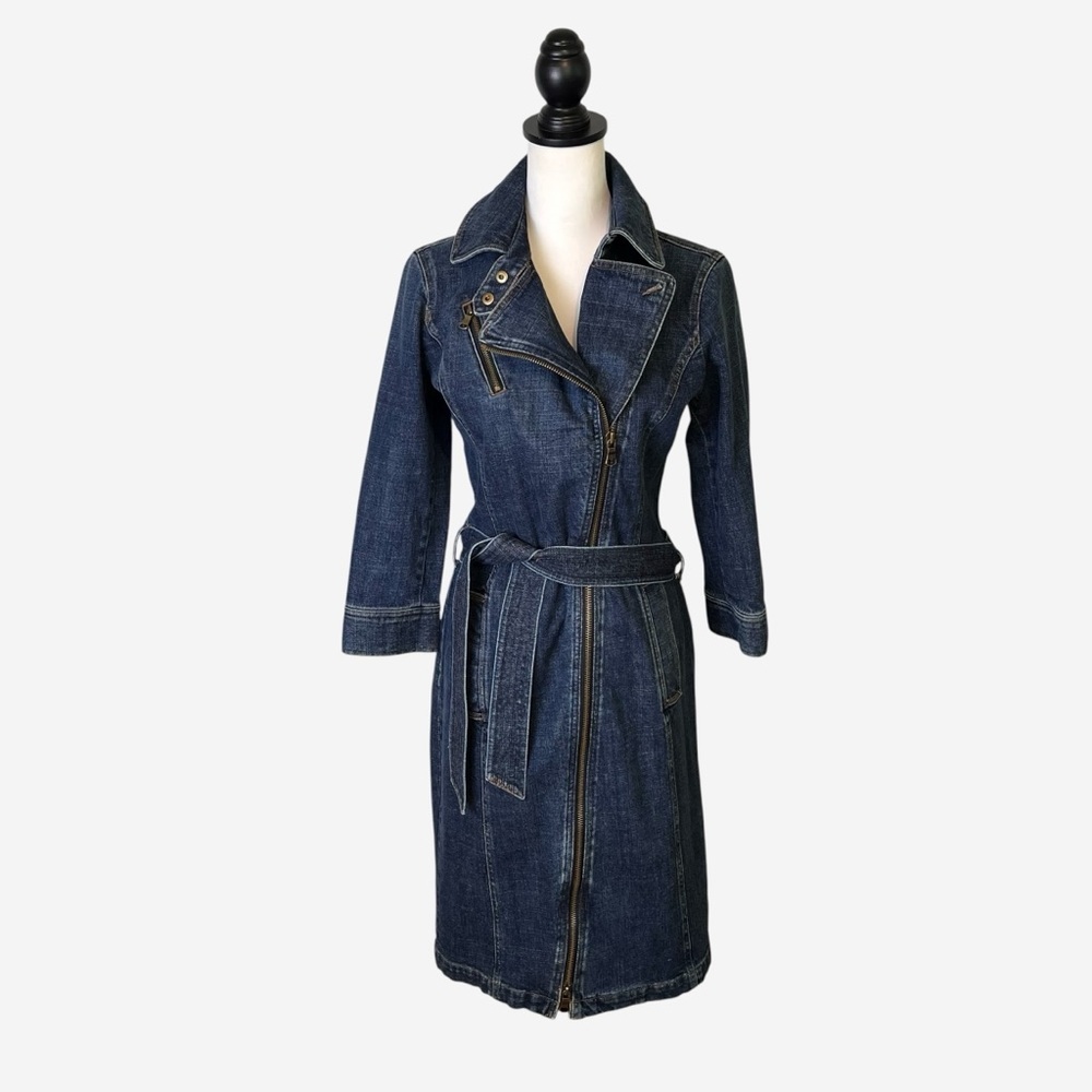Vintage Ralph Lauren Denim Trench Coat Petite Small